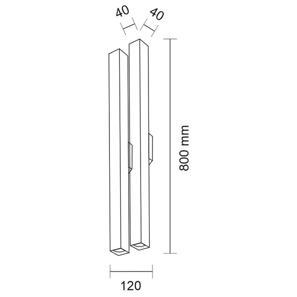 Kinkiet LAMPA ścienna DOHA 7493 Shilo metalowa OPRAWA 4-punktowa prostokątna biała