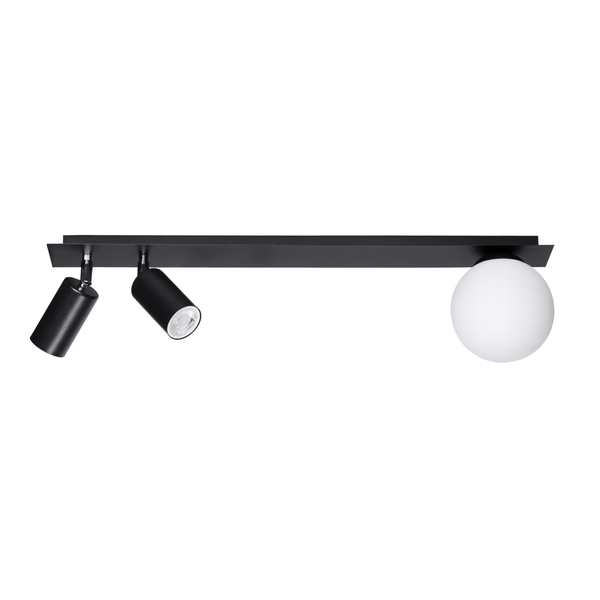 Nowoczesna lampa sufitowa Albio K-4135 Kaja czarna listwa ball do przedpokoju