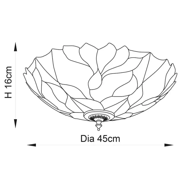 Sufitowa lampa witrażowa Botanica 63960 szklana do salonu kolorowa