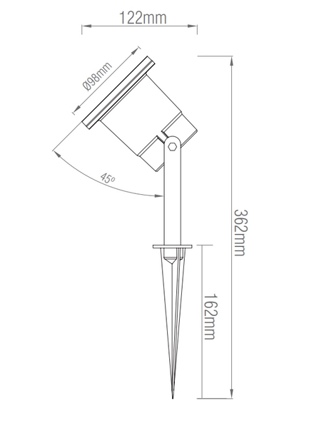 Reflektor gruntowy Opaz MV POLGU10 Saxby ściemniacz IP44 czarna