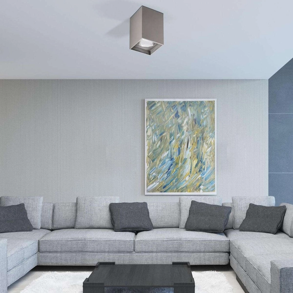 Spot LAMPA sufitowa MADDOX 2487 Rabalux prostokątna OPRAWA metalowa kostka downlight cube szary