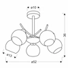 Salonowa lampa sufitowa Amos 35-34984 Candellux bańki chrom biała