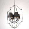 Abażurowa LAMPA wisząca NEW YORK P04380BK Cosmolight metalowy zwis nowoczesny na łańcuchu czarny