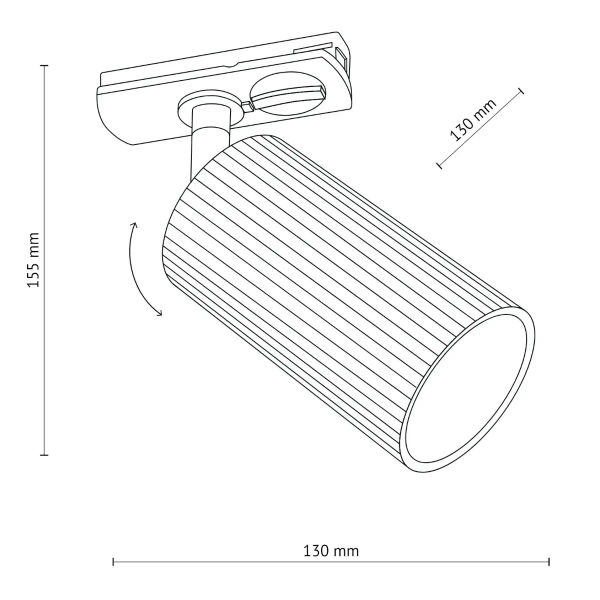 Sufitowa jednofazowa lampa Tracer Tune 16144 ryflowana tuba biały