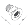 Sufitowa lampa oczko POINT 2880A1302 LED 1W 6000K wpust biały