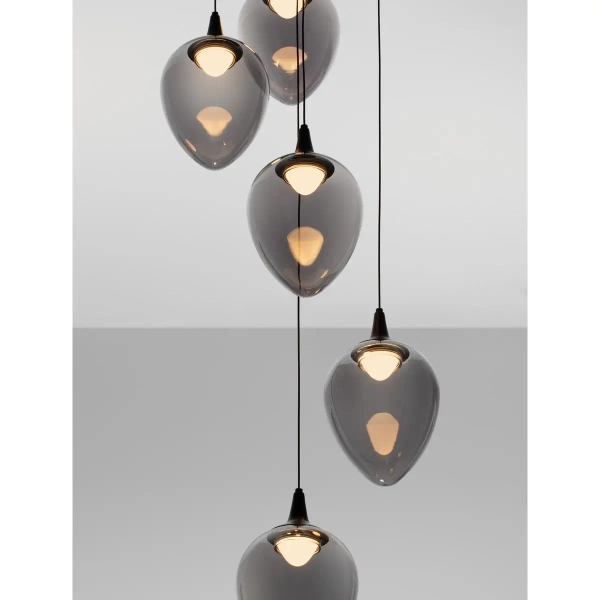 Nowoczesna sufitowa lampa VAZENDO LE45117 LED 30W 3000K czarny szary
