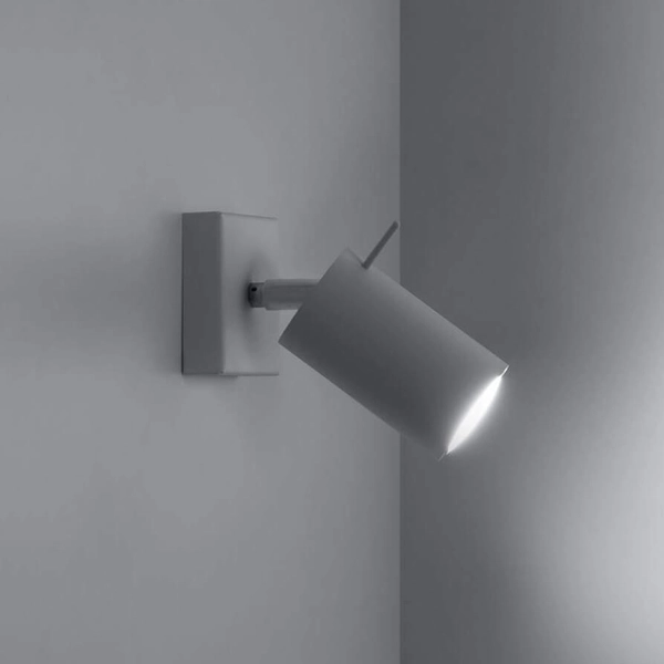 Biała lampa ścienna SL.1024 metalowy reflektorek do czytania