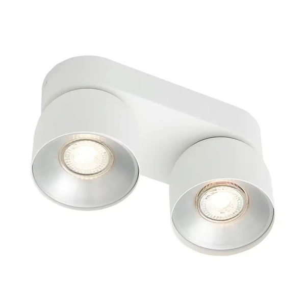 Podwójna lampa sufitowa PITCHER 2310410101 regulowana biała