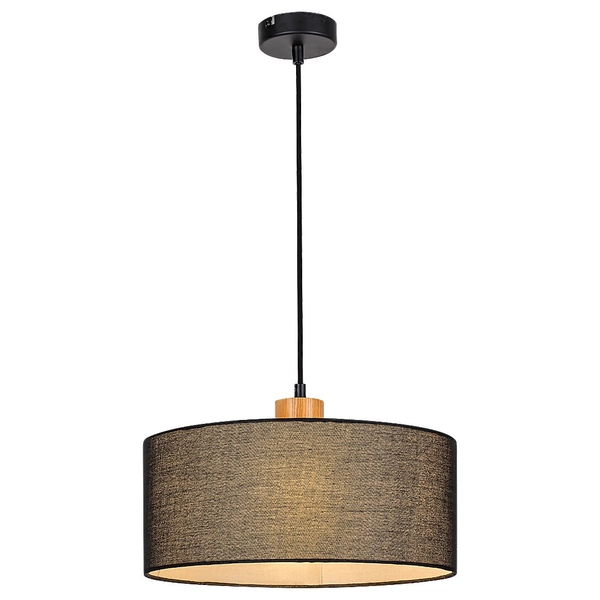 Okrągła lampa wisząca Miguel 3247 kuchenna z abażurem nad stół czarna