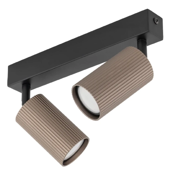 Podwójna regulowana lampa sufitowa Tune 16147 tubki na podsufitce brązowy