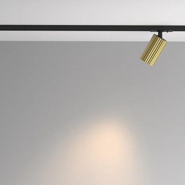 Jednofazowa lampa sufitowa szynowa Calipso TR218-1-GU10-BS mosiądz czarna