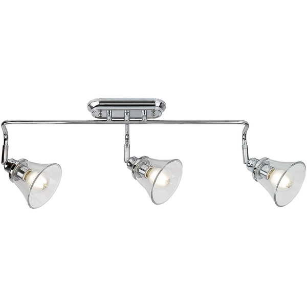 Ruchoma lampa ścienna Antoine industrialna przezroczysta chrom