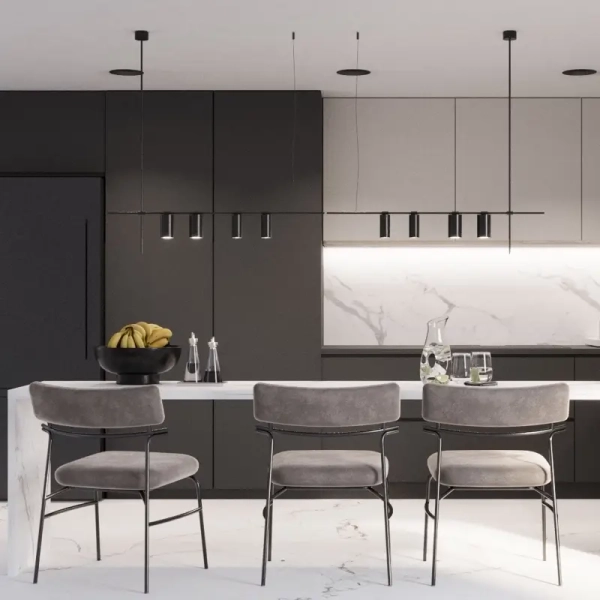 Regulowana LAMPA wisząca NAMASU 7926 Shilo metalowa tuby czarne