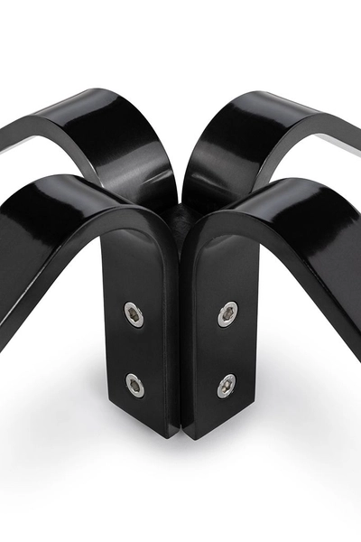 Fotel na stelażu ARNI HIGH XW-01.BLUE z podnóżkiem czarny