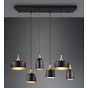 Wisząca salonowa lampa CHIRAZ 310500632 Trio metalowa czarny złoty
