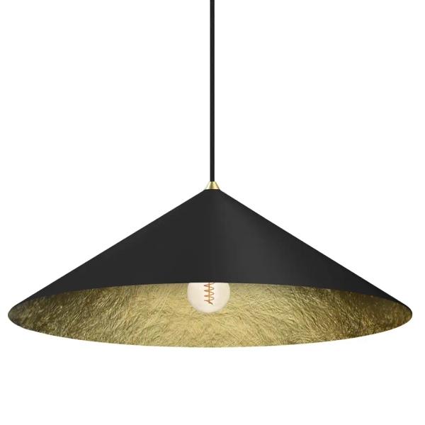 Lampa zwisająca nad stół FUJI MLP0646 do jadalni trójkątna czarna