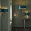 Kinkiet dekoracyjny L&-195222 Light& abażurowy morski srebrny