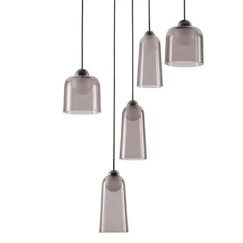 Szklana sufitowa lampa TAVENCO LE45214 LED 24W 3000K czarna różowa