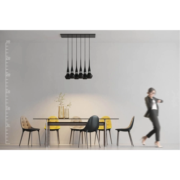 Salonowa lampa wisząca Tasos AZ0262 nad stół czarna