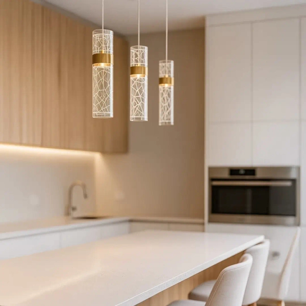 Potrójna wisząca lampa Lagos ML2246 LED 24W 4000K nad wyspę złoty