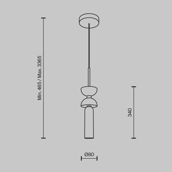 Wisząca lampa Kioto MOD178PL-01B marmurowa czarna biała
