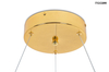 Glamour lampa wisząca Liberty LED 24W 3000K złoty ring