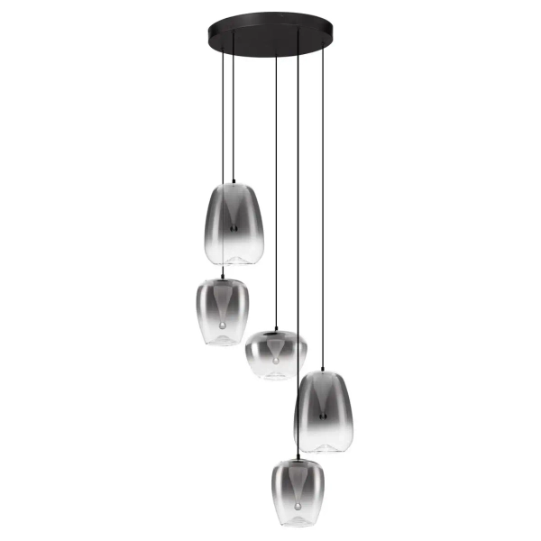 Wisząca lampa do salonu JAREVIA LE45123 LED 18W 3000K kaskada szara