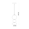 Wisząca lampa Sonte PND-24352V-24W-AB-AMB Italux LED 40W 3000K antyczny brąz