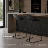 Kuchenny barowy hoker CARO BAR czarny MH-007H-BB metalowy
