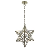 Geometryczna lampa wisząca Ilario ILA8675 gwiazda szklany mosiądz