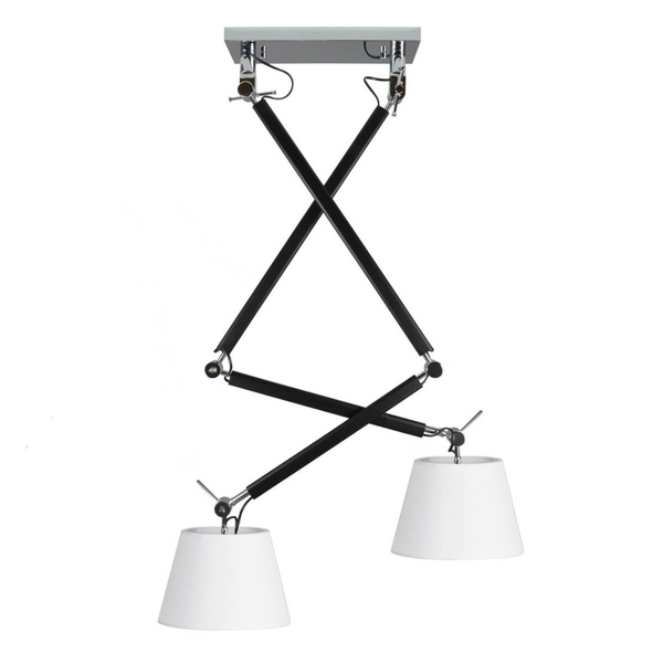 Regulowana lampa wisząca Zyta AZ1846+2xAZ2602 Azzardo czarna biała