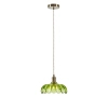 Wisząca lampa szklana KURAGE zielona 109177 1xE27 retro szklana do pokoju