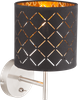 Lampa ścienna Clarke 15229W okrągła czarna złota satyna