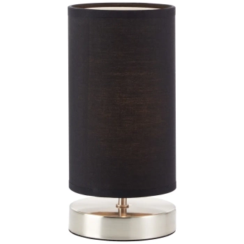Tkaninowa lampa stołowa Clarie 13247/06 czarna chrom