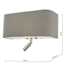Ścienna lampa do czytania Ronda RON7139L LED 2W 4000K do sypialni szary