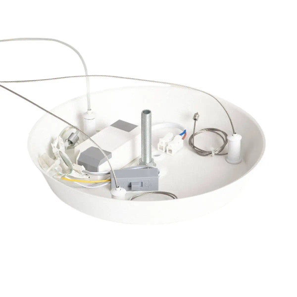 Lampa wisząca ring Utito ABR-LWOR-UTTIO LED 50W 2700-6500K biała drewniana