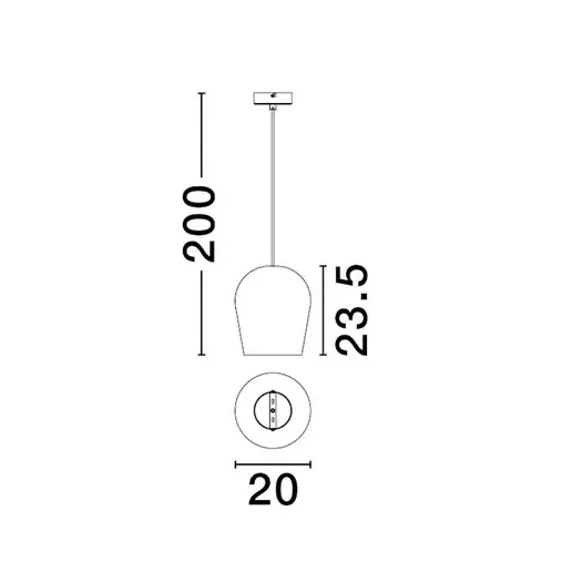 Minimalistyczna lampa zwisająca PLONZIE LE45288 12W IP55 czerwona