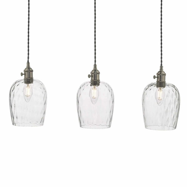 Potrójna lampa wisząca Hadano HAD3661-03 Dar Lighting przezroczysta chrom