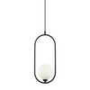 Modernistyczna lampa wisząca Lupus do salonu czarna biała