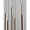 Wisząca lampa sople JAVALTO LE45448 LED 48W 3200K tuby metalowe czarne