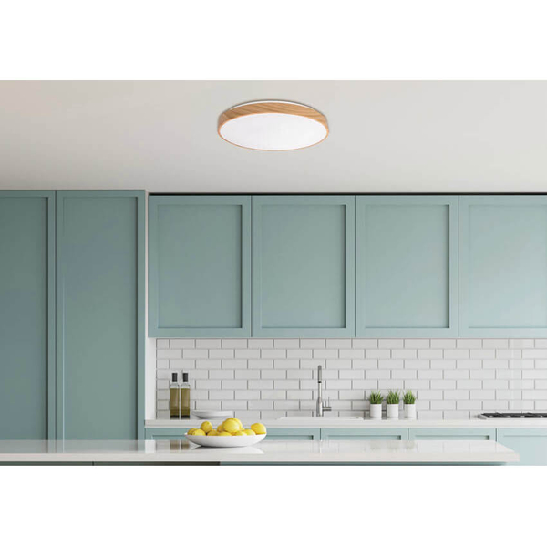 Plafon sufitowy Figaro 14-33956 LED 24W 3000-6000K drewniany biały