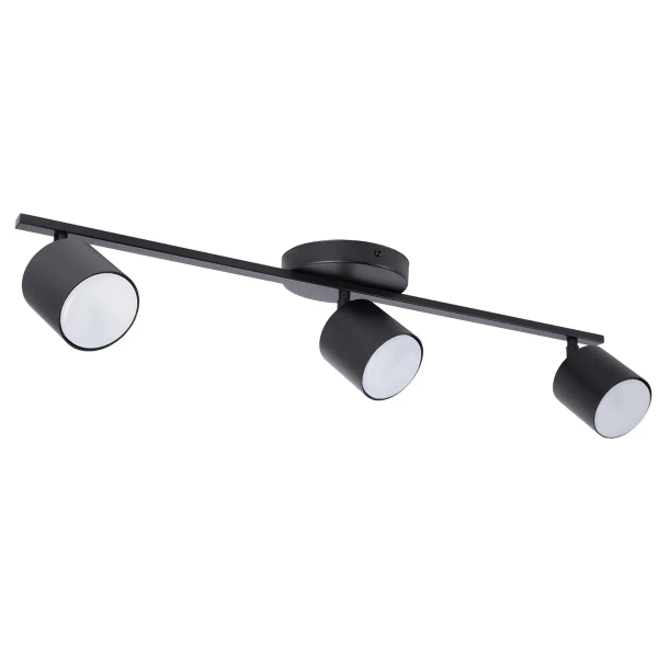 Regulowana sufitowa lampa Mila 3 41342 na belce do salonu czarny