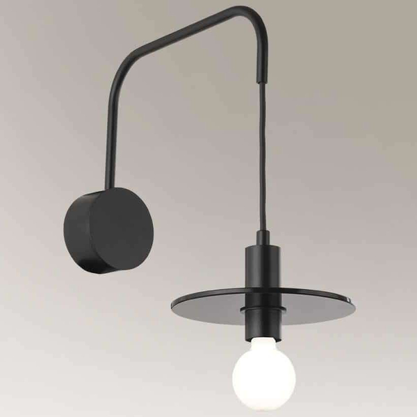 Industrialna LAMPA ścienna IKEDA 7978 Shilo metalowa OPRAWA kinkiet regulowany wysięgnik loft czarny