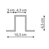 Zestaw do montażu podtynkowego Magnetic LP-E020-MAG-R KIT metalowy czarny