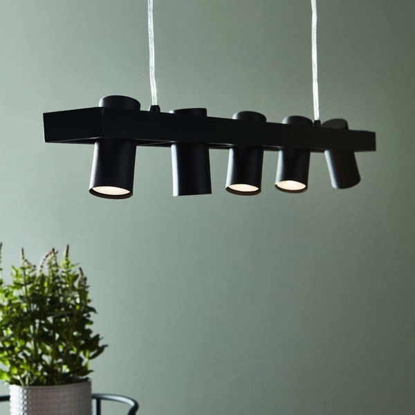 Regulowana LAMPA wisząca TORINO 107784 Markslojd reflektorowa OPRAWA metalowy ZWIS listwa czarna