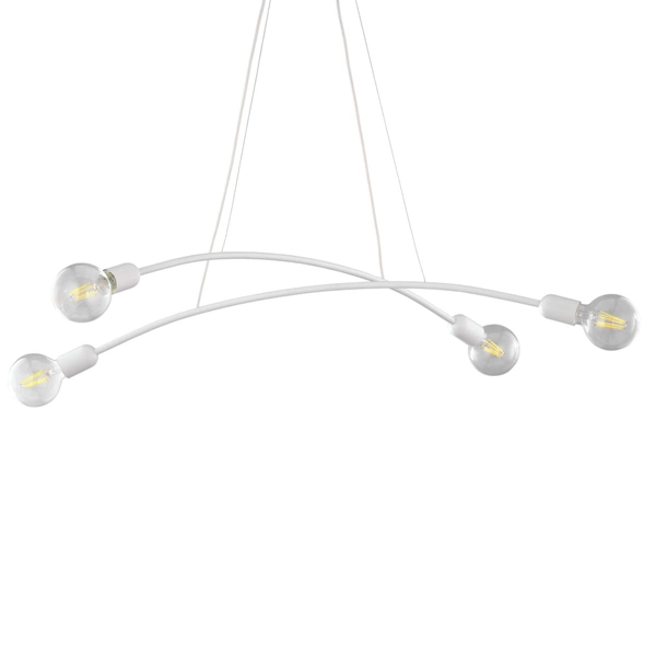 Lampa wisząca żarówkowa Helix 6145 TK Lighting loft metalowa biała