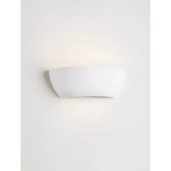 Gipsowa lampa ścienna BENAVIX LE45568 półokrągła biała