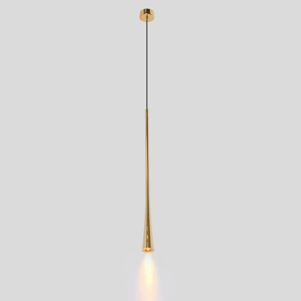 Minimalistyczna lampa wisząca Elysia PL0121-GD Yaskr LED 6W 3000K złota