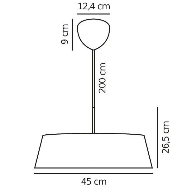 Salonowa lampa wisząca Clasi 2312623003 okrągła czarny