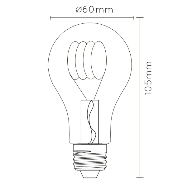 Klasyczna żarówka LED 49042/04/62 Lucide E27 4W 2200K 230lm bursztynowa